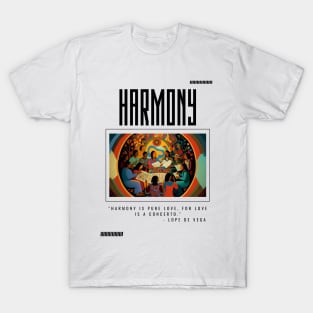 Harmony, Abstract, pop culture, Black text T-Shirt